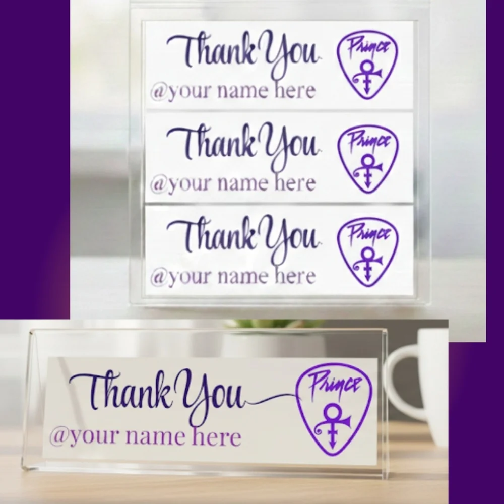 60 Prince Themed Closet Name Stickers